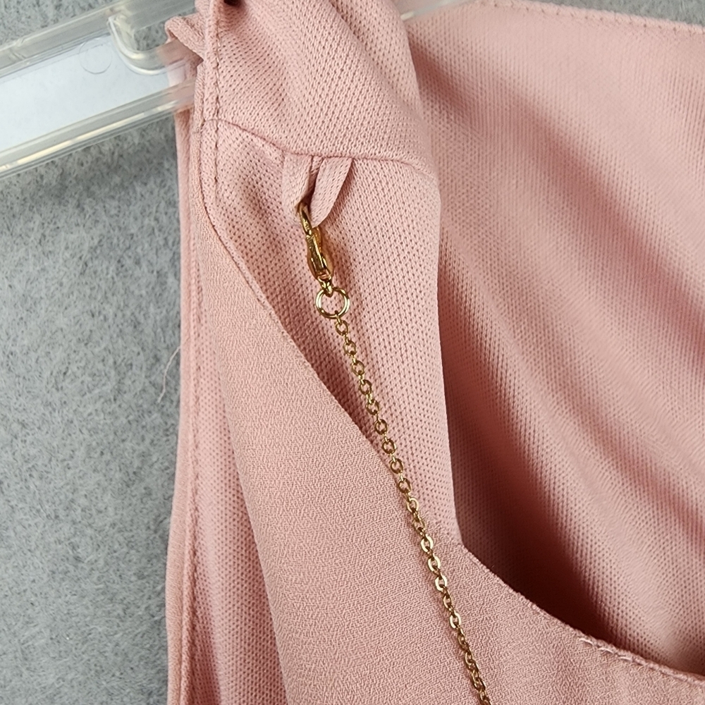 NWT Lily Rose Pink Sleeveless Mini Dress w/ Necklace Size Small - Picture 7 of 10